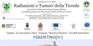 Relazioni Giornata di Studio “Radiazioni e tumori della tiroide” – Ferentino 2014 – prima parte Relazioni Giornata di Studio “Radiazioni e tumori della tiroide” – Ferentino 2014 – prima parte