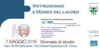 GIORNATA DI STUDIO: IPOTIROIDISMO E MONDO DEL LAVORO Ipotoroidismo e Mondo del lavoro - 7 maggio 2016 - Roma