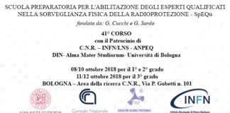 41° CORSO – SCUOLA PREPARATORIA PER L’ABILITAZIONE DEGLI ESPERTI QUALIFICATI NELLA SORVEGLIANZA FISICA DELLA RADIOPROTEZIONE – SpEQu
