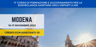 11° CORSO DI FORMAZIONE E AGGIORNAMENTO PER LA SORVEGLIANZA SANITARIA DEGLI ESPOSTI A NIR: Il rischio occupazionale da campi elettromagnetici: novità ed approfondimenti in tema di normativa, valutazione del rischio, prevenzione e sorveglianza sanitaria