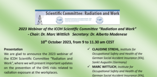 2023 Webinar of the ICOH Scientific Committee “Radiation and Work”